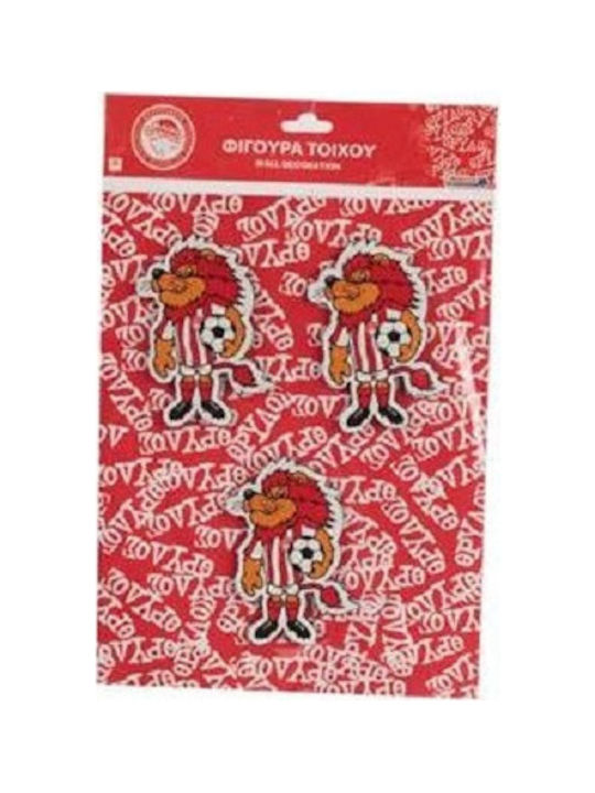 Kinder Wandsticker Wand 3D Olympiakos 20x30cm 3Stück