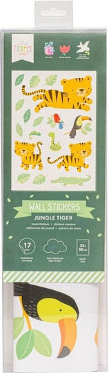 A Little Lovely Company Kinder Wandsticker Wand Jungle Tiger 17Stück