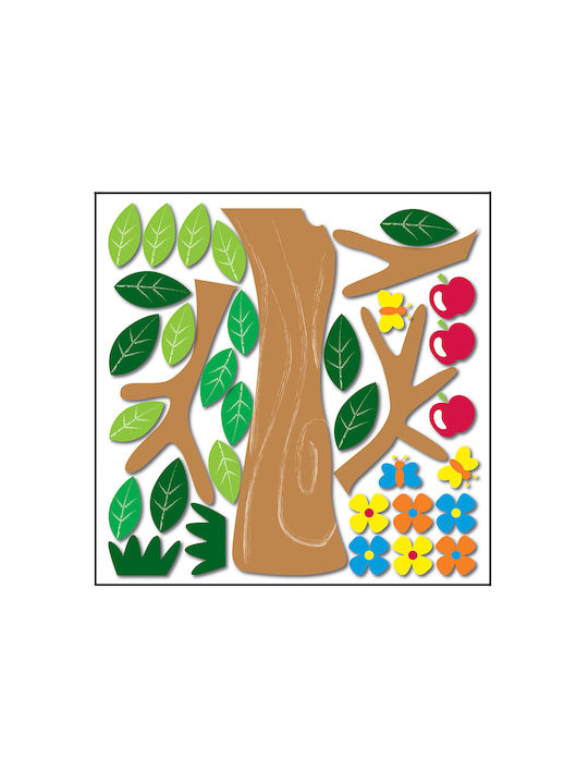 Ango Autocolant Decorativ pentru Copii Perete 3D Spumă Apple Tree