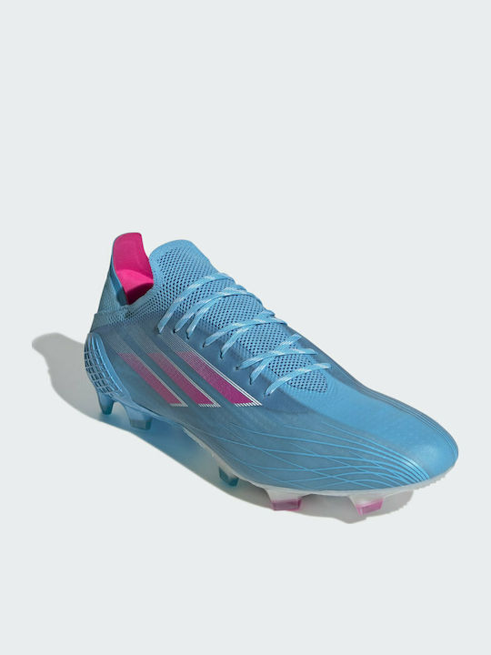 adidas X Speedflow.1 Ποδοσφαιρικά Παπούτσια με Τάπες FG Sky Rush / Team Shock Pink / Cloud White
