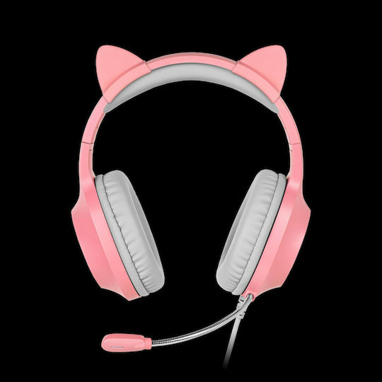 Kruger & Matz Kids Over Ear Gaming Headset με σύνδεση 2x3.5mm / USB Ροζ