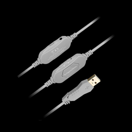 Kruger & Matz Kids Over Ear Gaming Headset με σύνδεση 2x3.5mm / USB Ροζ