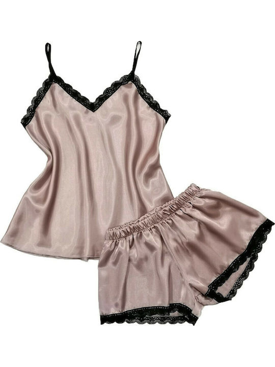 CottonHill Satin Babydoll Bej