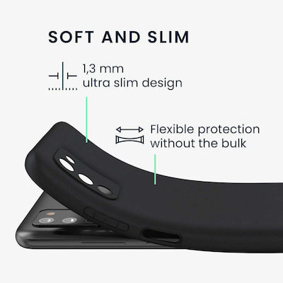 KWmobile Soft Silicone Back Cover Black Matte (Galaxy A03s)