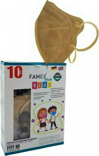 Famex Kids Mask FFP2 NR Mască de protecție FFP2 pentru copii Bej 200buc