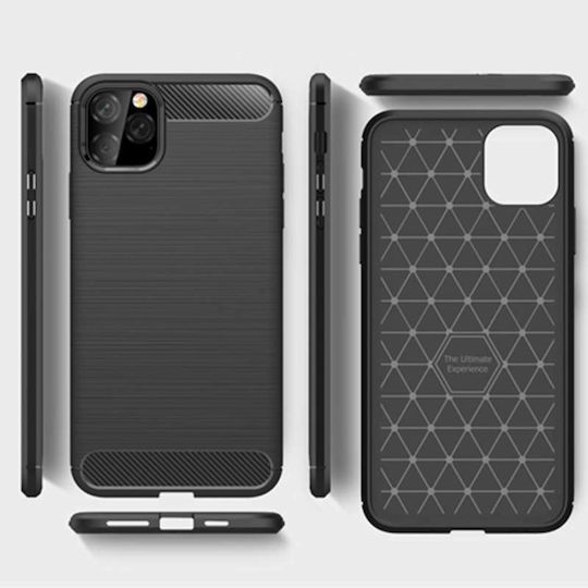 Forcell Carbon Back Cover Σιλικόνης Μαύρο (iPhone 12 mini)