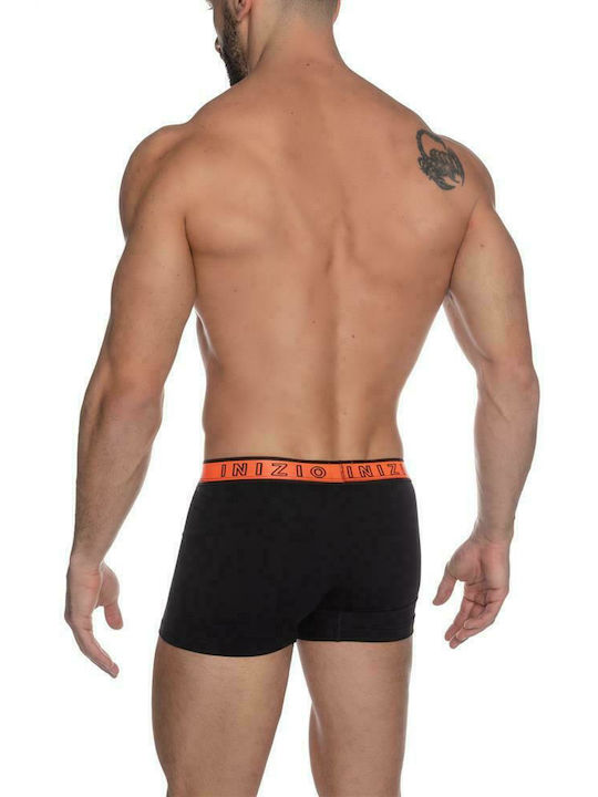 Inizio Men's Boxer Black / Orange