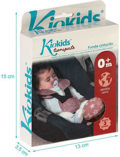 Kiokids Μαξιλαράκι Ζώνης Ροζ Αστεράκια
