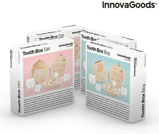 InnovaGoods Baby Tooth Box made of Wood for Girl