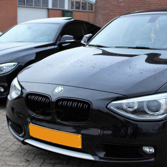 Carner Καρδιές Μάσκας για Bmw 1 F20 / F21 2011-2015 M4 Look Μαύρο Γυαλιστερό