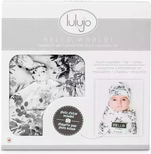 Lulujo Baby Gift Set Hello World for Girl for 0-4 months 2pcs
