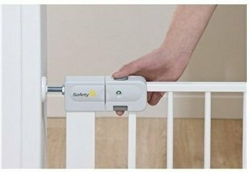 Safety 1st Auto Close Pliabil Ușă de siguranță Montaj simplu din Metal în Culoare Alb 73x73cm 1buc