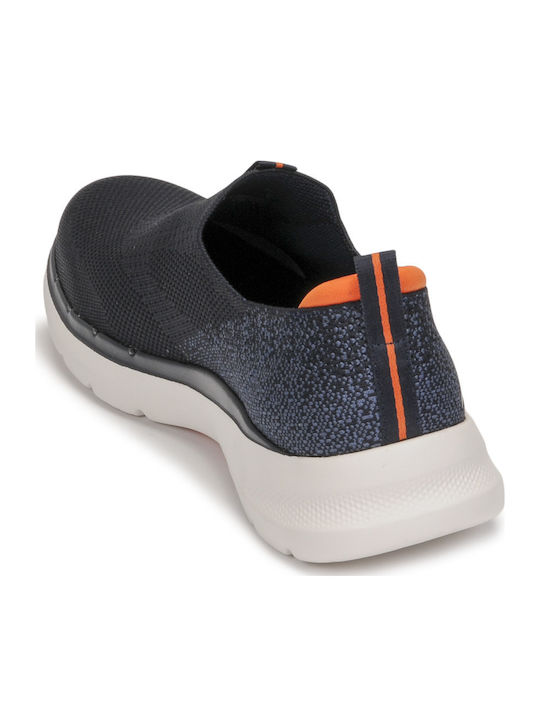 Go Walk 6 Men's Canvas Slip-Ons Blue