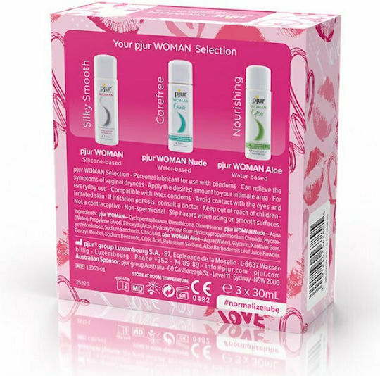 Pjur Woman This One's For You Λιπαντικό Gel Silicone Personal Lubricant 30ml, Nude Water Based Personal Lubricant 30ml & Aloe Water Basted Personal Lubricant 30ml 90ml