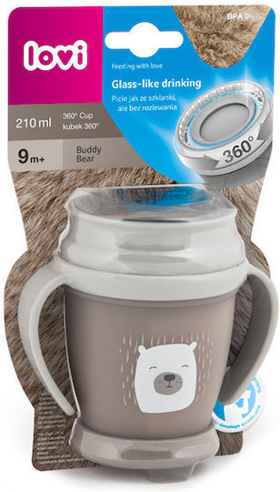 Lovi Baby Baby Cup Buddy Bear Mini made of Plastic Beige 210ml for 9m+m+