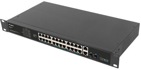 Lanberg Unmanaged L2 PoE+ Switch με 24 Θύρες Gigabit (1Gbps) Ethernet και 2 SFP Θύρες