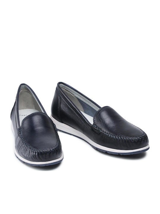 Δερμάτινα Γυναικεία Loafers Navy Antic