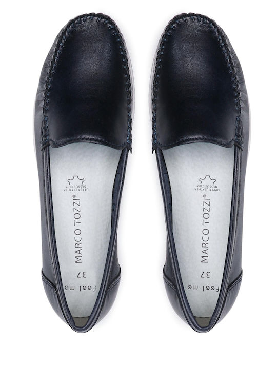 Δερμάτινα Γυναικεία Loafers Navy Antic
