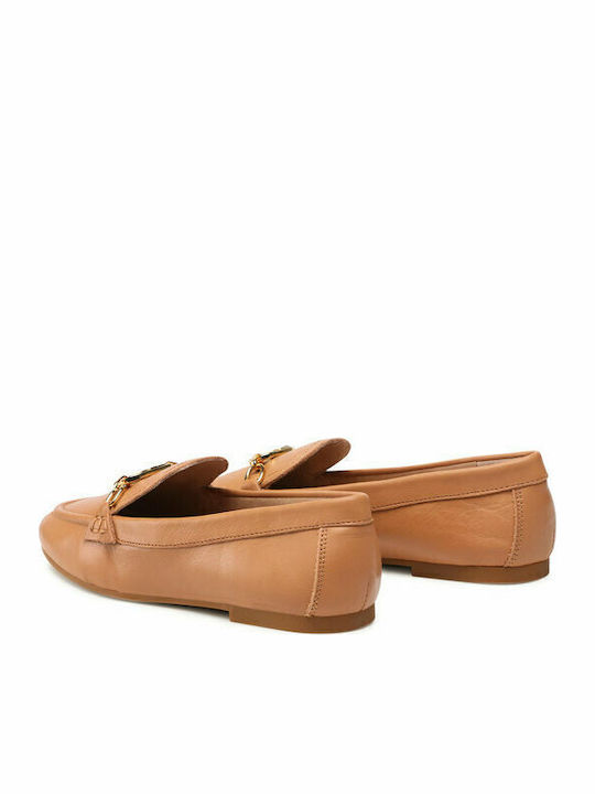 Averi Leather Women's Loafers in Brown Color