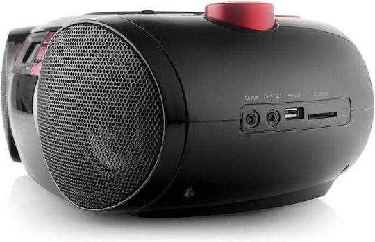 GoGEN CDM 390 BTDABR Φορητό Ηχοσύστημα με Bluetooth / CD / MP3 / USB / Ραδιόφωνο Κόκκινο