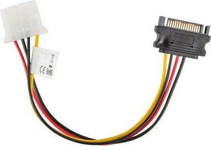 Lanberg 15-Pin Sata - 4-Pin Molex Cable 0.15m Πολύχρωμο CA-SAHD-10CU-0015