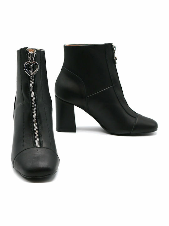 Leather Women's Ankle Boots Black
