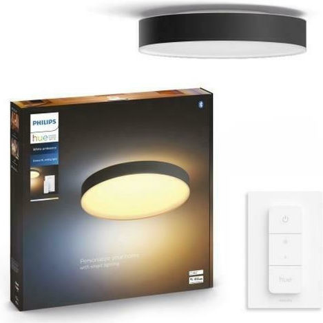 Philips Smart Πλαφονιέρα Οροφής 55.1εκ. Μαύρη με Ενσωματωμένο LED και Τηλεχειριστήριο