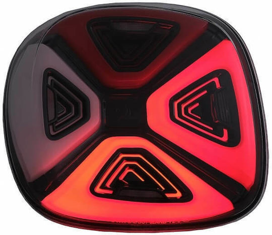 Faruri Spate LED Smart ForTwo C453 A453 / ForFour W453 2014-2019 Roșu/Transparent/Negru 14-19 2 Bucăți