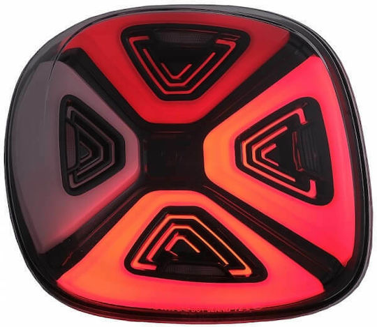 Faruri Spate LED Smart ForTwo C453 A453 / ForFour W453 2014-2019 Roșu/Transparent/Negru 14-19 2 Bucăți