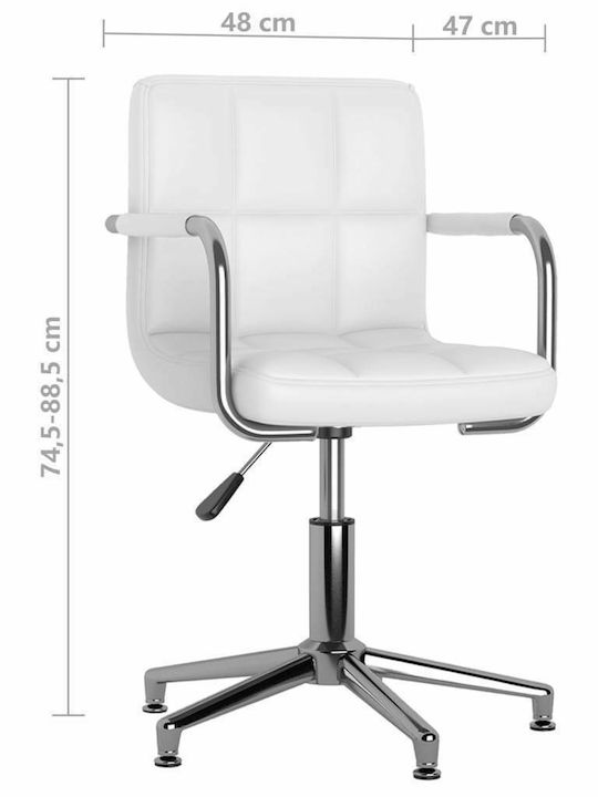 Stuhl mit Armlehnen White 48x47x74.5cm 2Stück