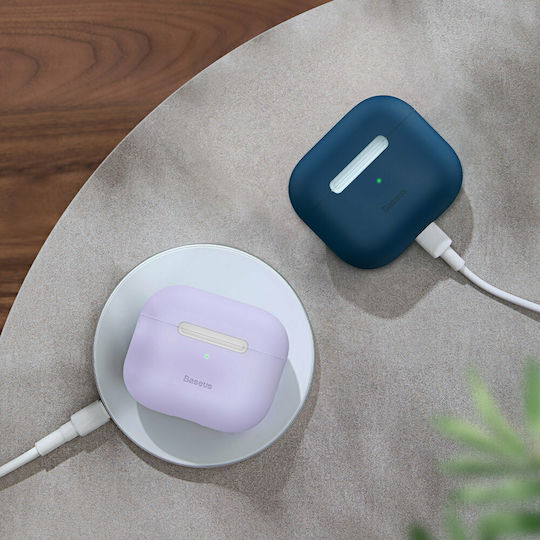 Baseus Super Thin Hülle Silikon in Blau Farbe für Apple AirPods 3