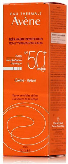 Eau Thermale Avène Cremă de Soare cu Protecție Foarte Înaltă Cremă de Față Rezistentă la Apă SPF50 50ml
