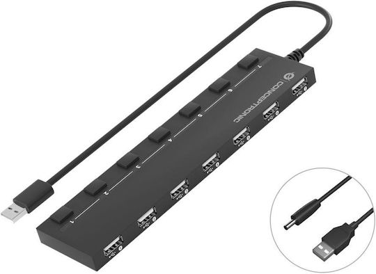 Conceptronic Hub 7 Θυρών USB 2.0 με σύνδεση USB-A