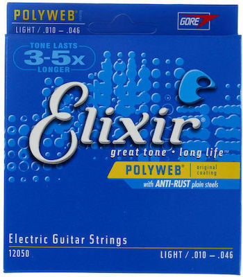 Elixir Set Vernickelter Stahl Saiten für E-Gitarre Polyweb 12050