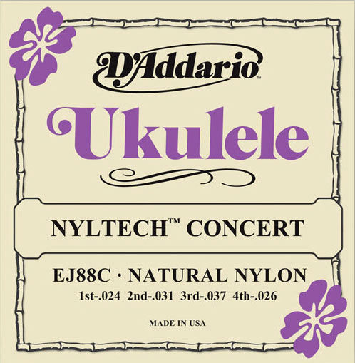 Daddario Set of Nyltech Strings for Ukulele Nyltech Ukulele Concert 24 - 37"