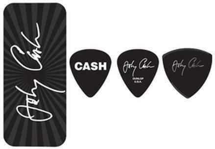 Dunlop Picks Guitar Johnny Cash Signature Medium Pick Tin Set 6pcs