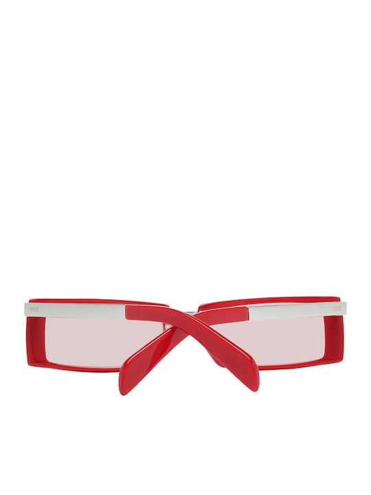 Emilio Pucci Women's Sunglasses with Red Frame and Pink Lens EP0126 66Y