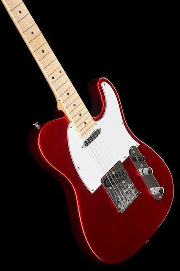 Harley Benton TE-20MN Electric Guitar Telecaster with SS Pickup Configuration Candy Apple Red