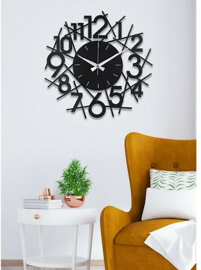 Freebox Wall Clock Metallic Black Ø41cm
