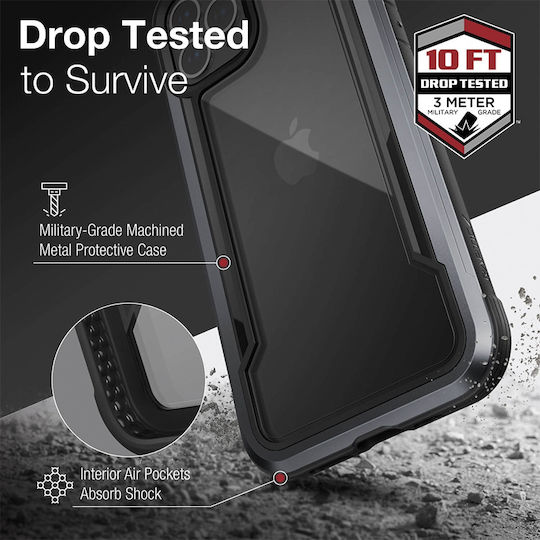 X-Doria Raptic Shield Pro Umschlag Rückseite Kunststoff Schwarz (iPhone 13 Pro)
