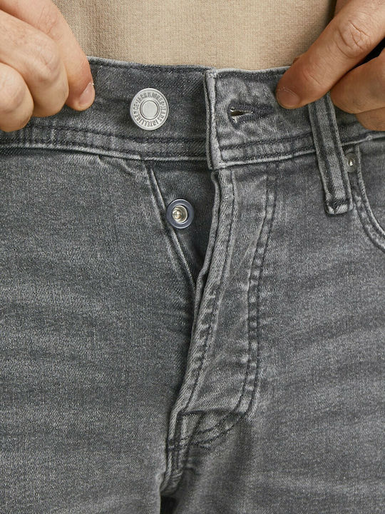 Glenn Men's Jeans Pants Elastic with Slim Fit Gray