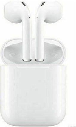 Ezra TWS28 Earbud Bluetooth Handsfree Ακουστικά με Θήκη Φόρτισης Λευκά