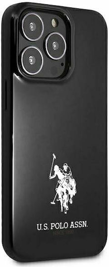 U.S. Polo Assn. Horses Logo Umschlag Rückseite Kunststoff Schwarz (iPhone 13 Pro Max)