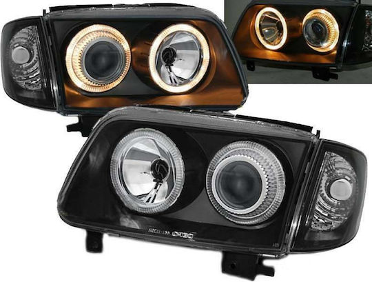 Depo Front Lights Angel Eyes for Volkswagen Polo