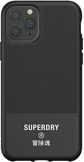 Superdry Molded Canvas Back Cover Silicon / Tesatura Negru (iPhone 11 Pro)