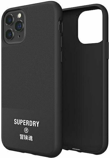Superdry Molded Canvas Back Cover Silicon / Tesatura Negru (iPhone 11 Pro)
