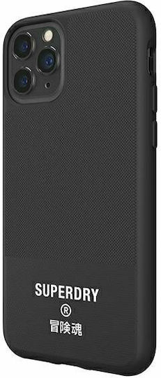 Superdry Molded Canvas Back Cover Silicon / Tesatura Negru (iPhone 11 Pro)
