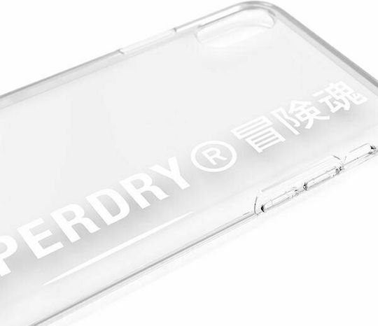 Superdry Snap Back Cover Σιλικόνης Διάφανο/Λευκό (iPhone X / Xs)