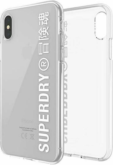 Superdry Snap Back Cover Σιλικόνης Διάφανο/Λευκό (iPhone X / Xs)