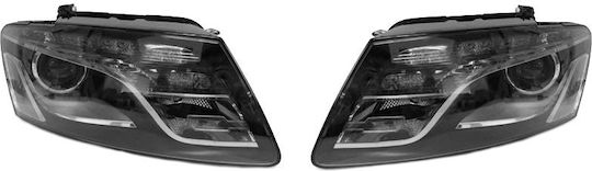 Depo Lumini frontale Lumini LED pentru Audi Q5 8R Negru 2008-2012 2buc